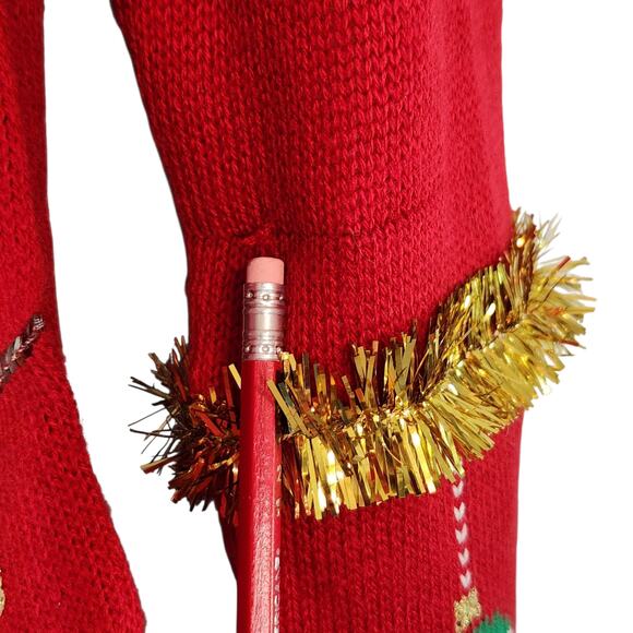 Merry Everything Christmas sweater ugly Xmas size S - Picture 8 of 8